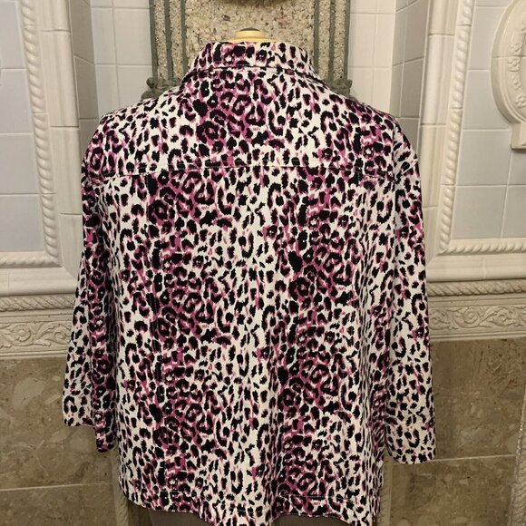 Mirror Image. Size 2X. Cotton Blend Button Up 3/4 Sleeve Jacket. Yoke. B57 - Picture 4 of 4